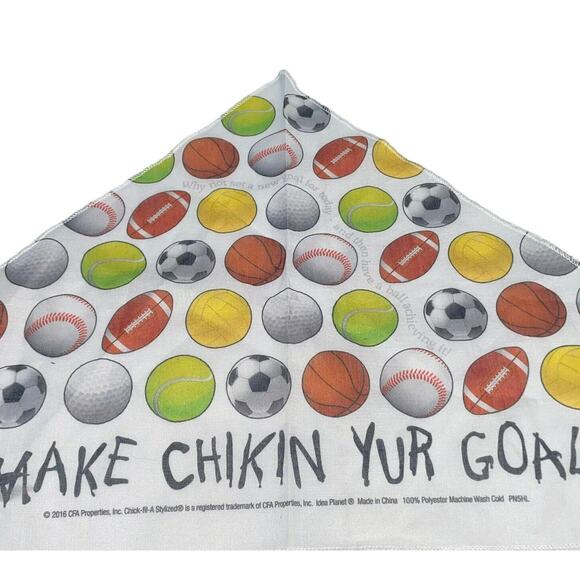 Chick-fil-A Cow Dog Bandana Pup Pet 2016 Make Chikin Yur Goal Fast Food 26 x 13" - Picture 1 of 14